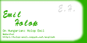 emil holop business card